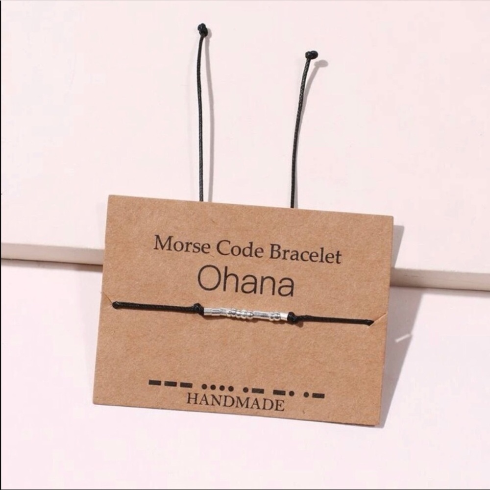 Morse code bracket - “Ohana” handmade bracelet